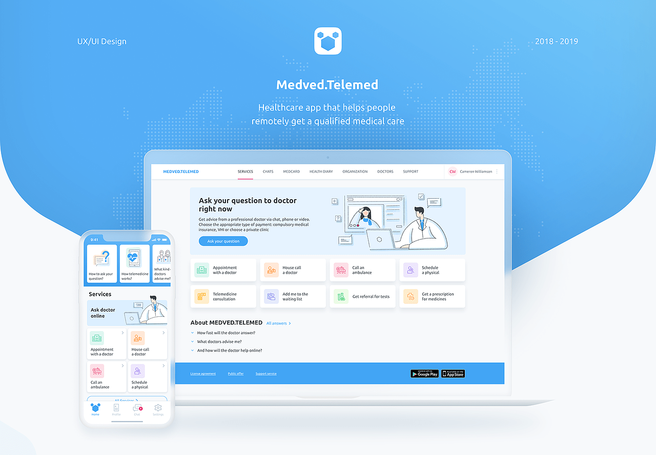 Medved.Telemed - healthcare web and mobile app（图ZMjI1NzE1OTk2） - APP界面 - 站酷设计师MYSTAND原创素材 - 站酷ZCOOL