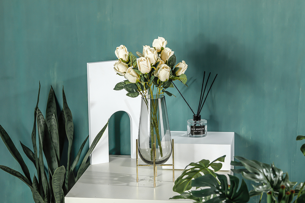 美式带底花瓶,个性家居摆件