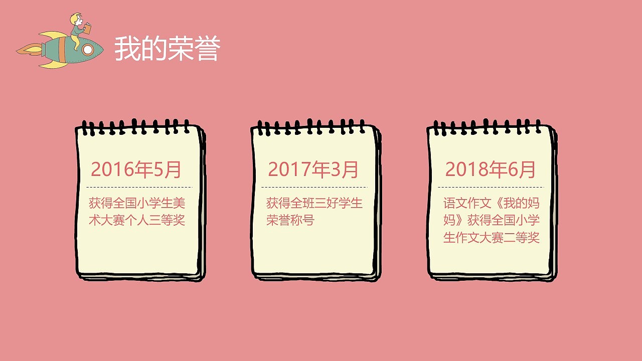 大气可爱小学生竞选自我介绍PPT模板