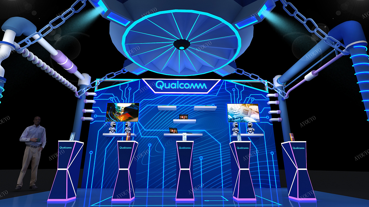 芯片科技风活动展位