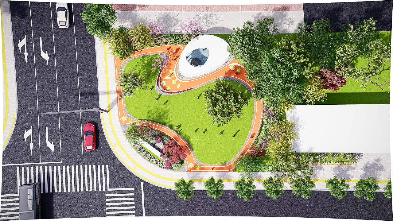 街头小游园 儿童友好社区|空间|景观设计|梁西凹 - 原创作品 - 站酷