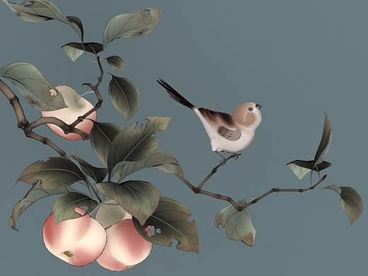 3D数字水墨动画-果熟来禽图