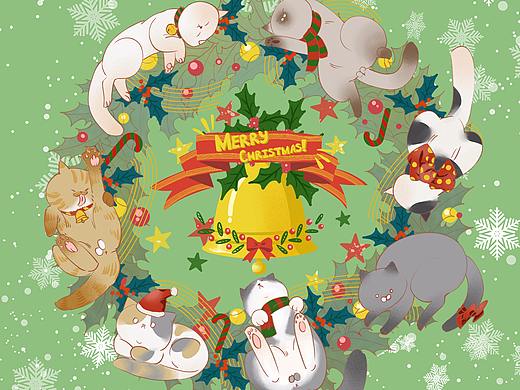 圣誕小貓咪（個(gè)人主頁-ZNDIyNDEwODg=） - 商業(yè)插畫 - 站酷設(shè)計(jì)師修貓不吃魚原創(chuàng)素材 - 站酷ZCOOL