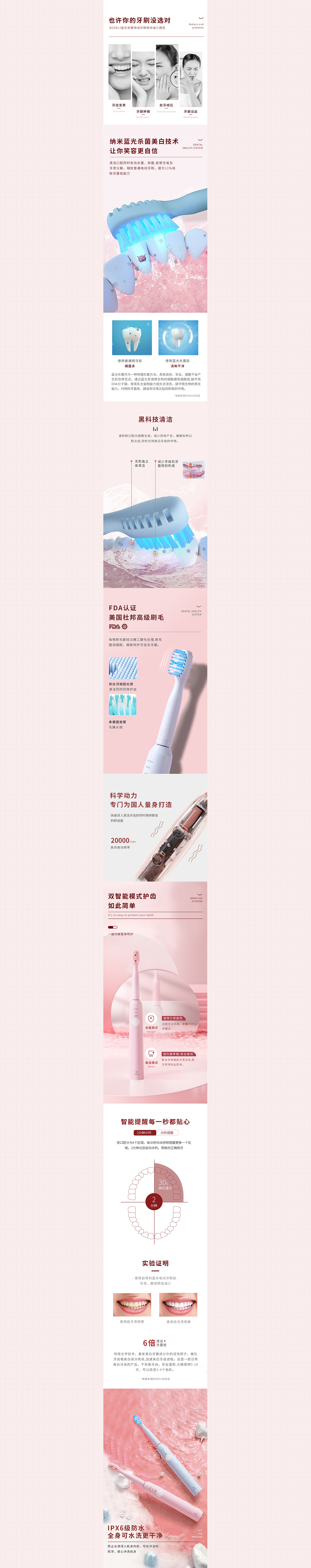 电商设计丨电动牙刷详情页丨