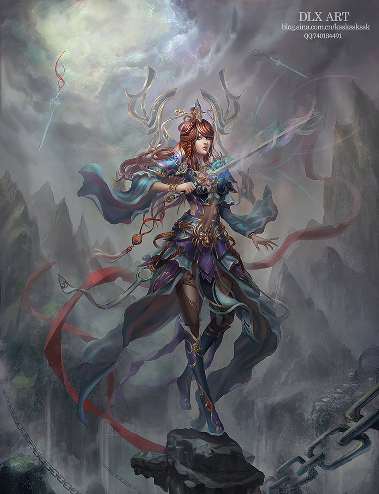 剑仙（图ZMjI5NDI0ODQ=） - 商业插画 - 站酷设计师九格CHH原创素材 - 站酷ZCOOL