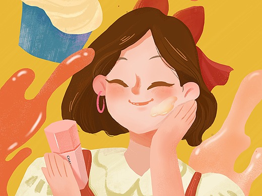 《自然堂还你自然美》 粉底液创意海报