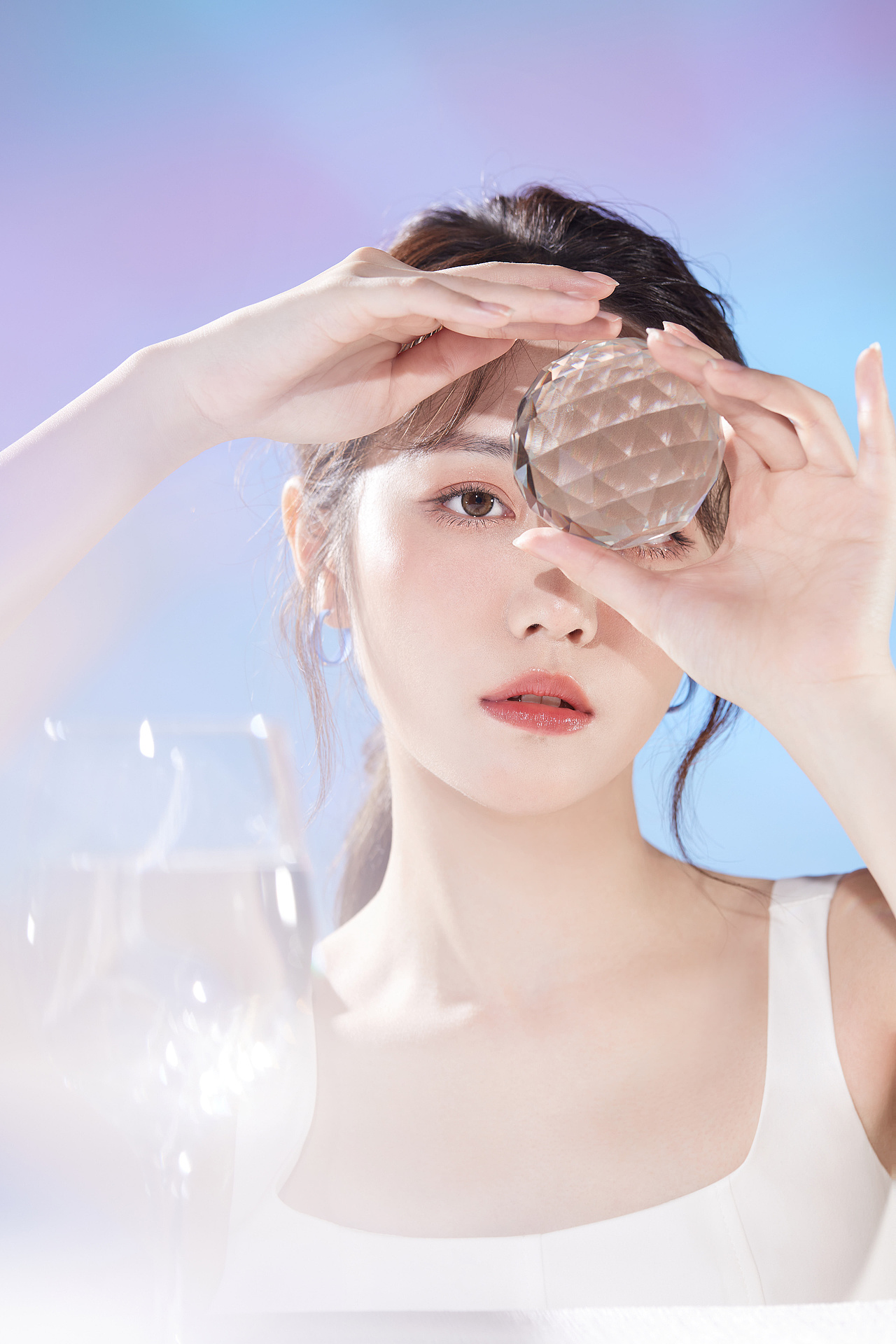 商业美妆KV-完美日记水光唇釉IP人像