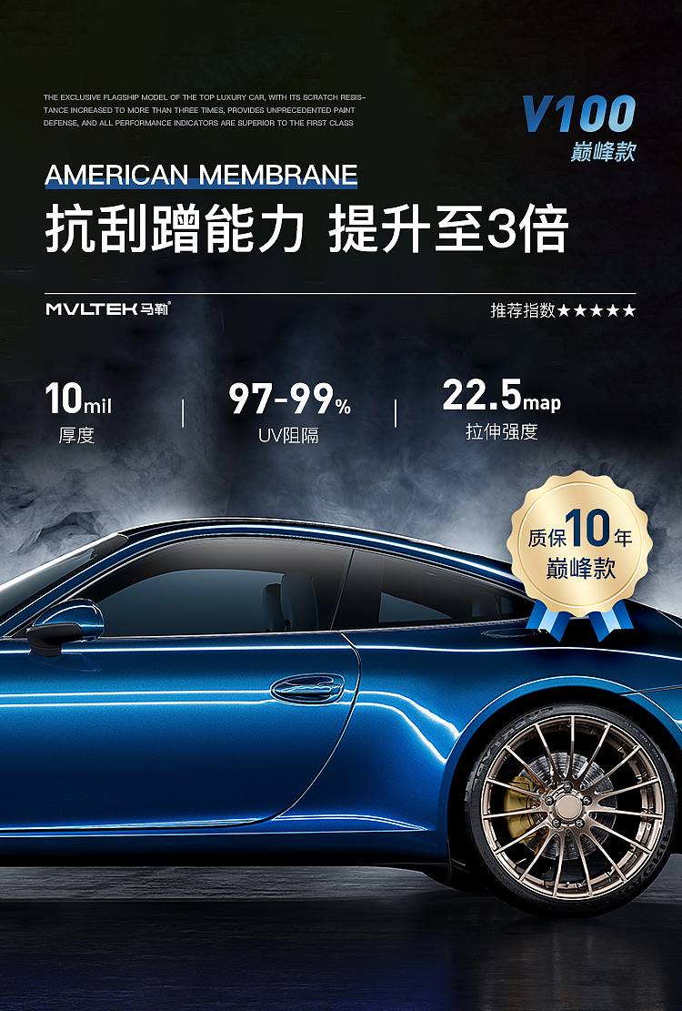 马勒汽车车膜详情页设计