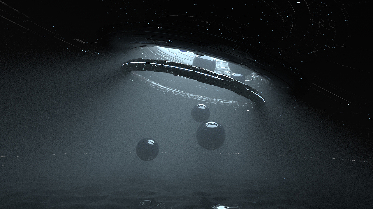 C4D快速实现科幻场景,RS置换与体积光的使用