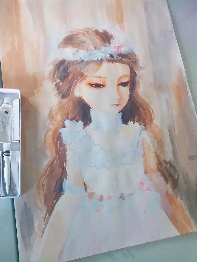 水粉画小仙女露西