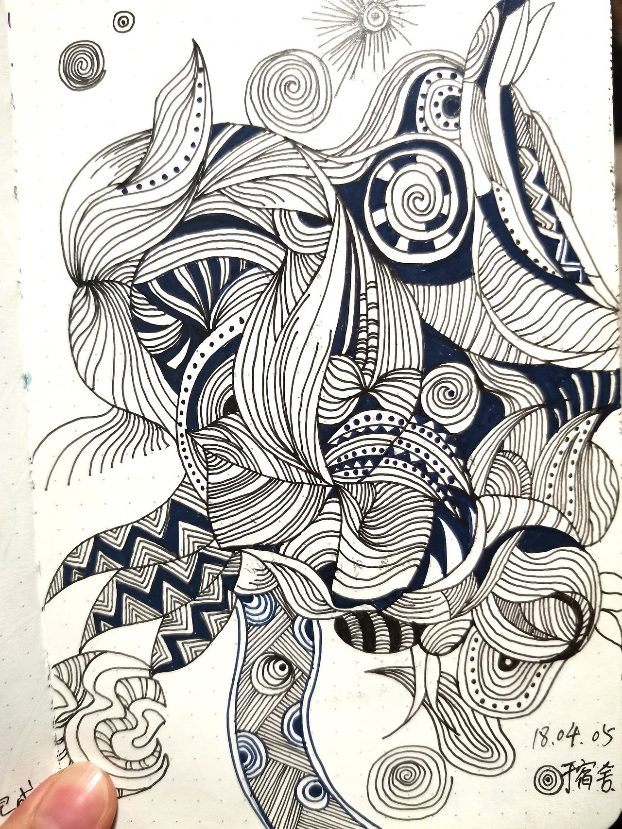 黑白彩色装饰画