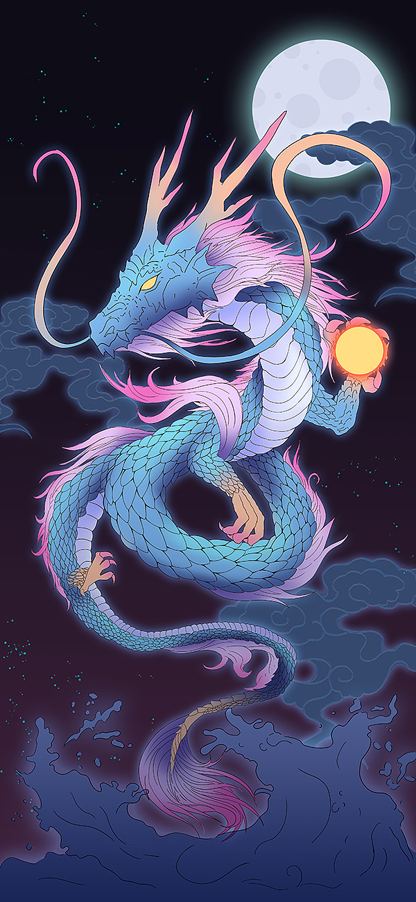 oppo主题壁纸-3d紫龙