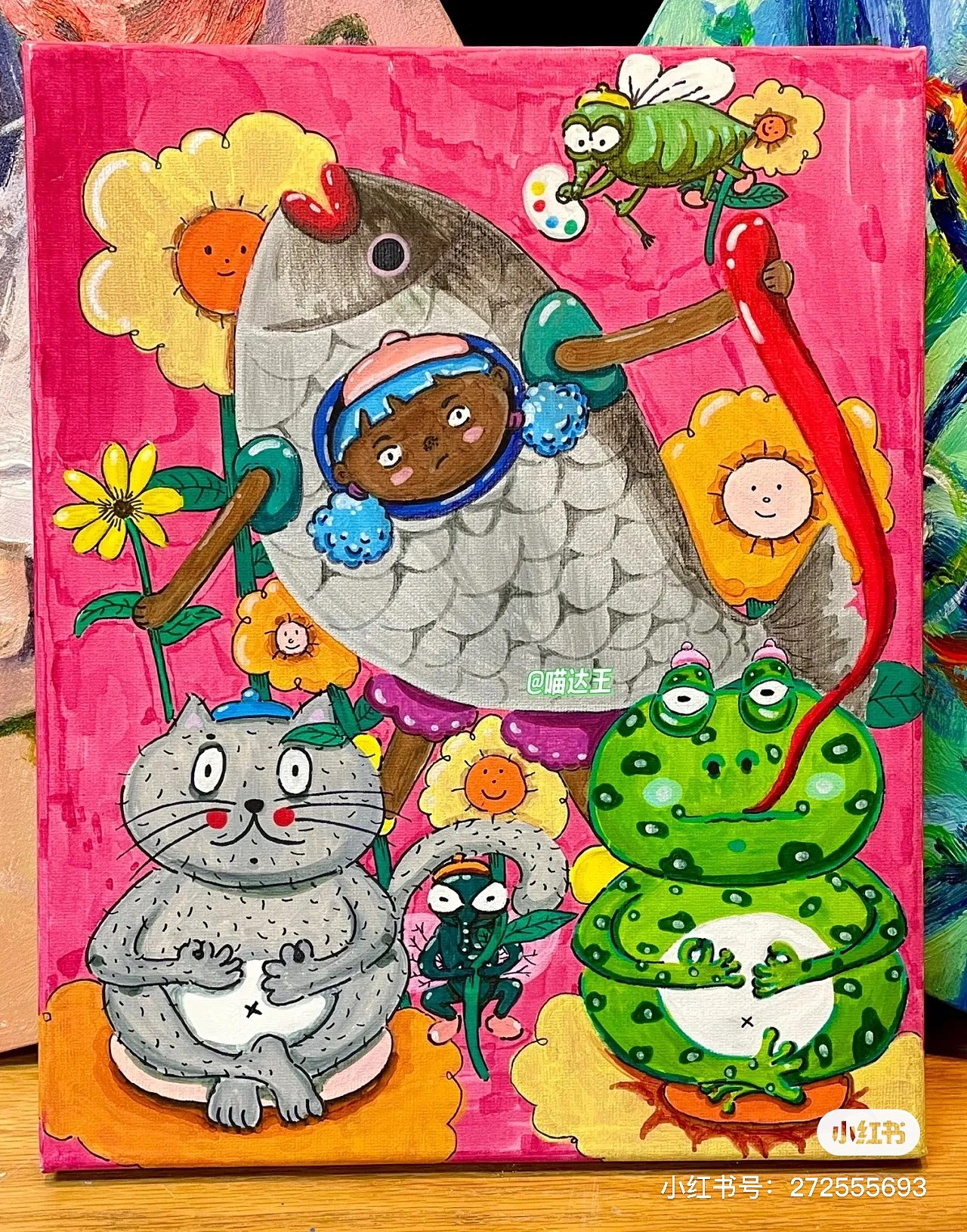我和喵达的日常|丙烯马克笔绘画🎨