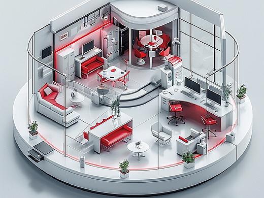 Midjourney生成3D科技插图