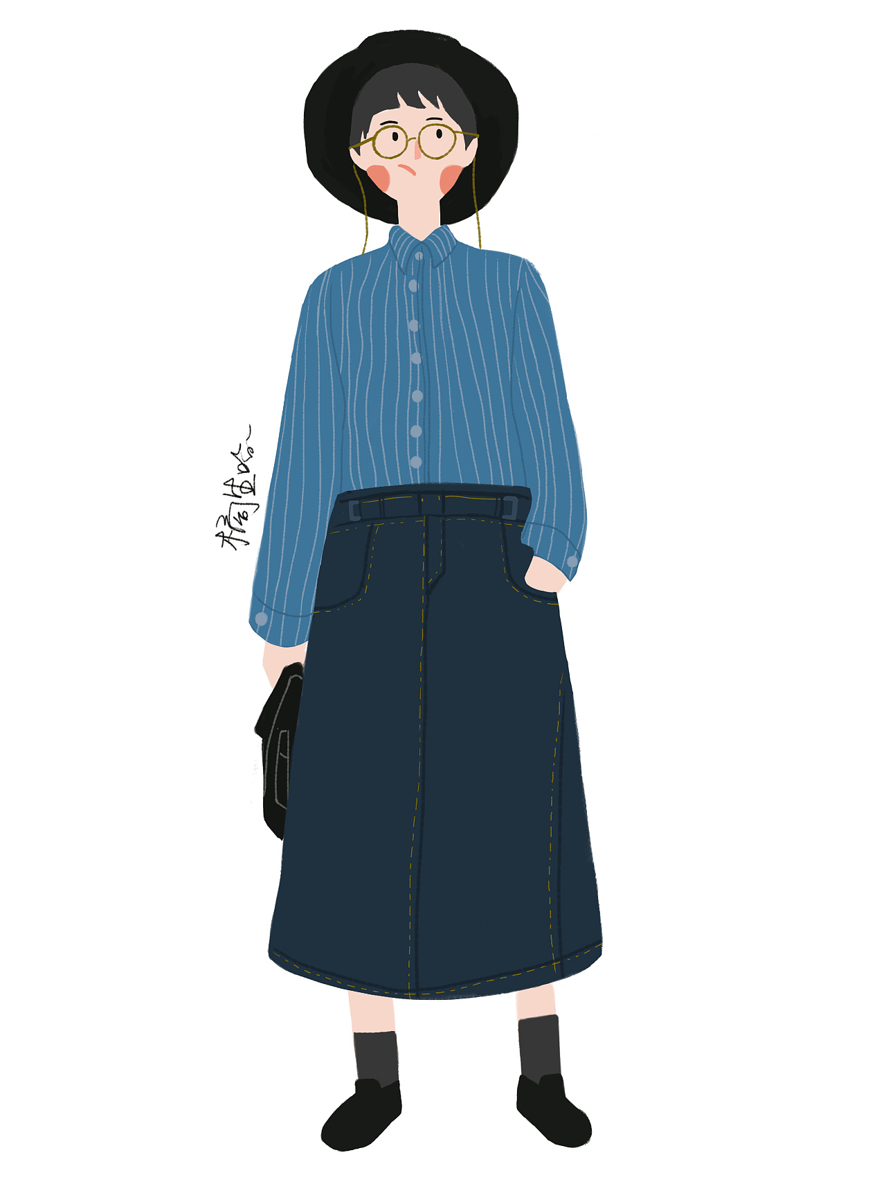 小文艺日常画小人物