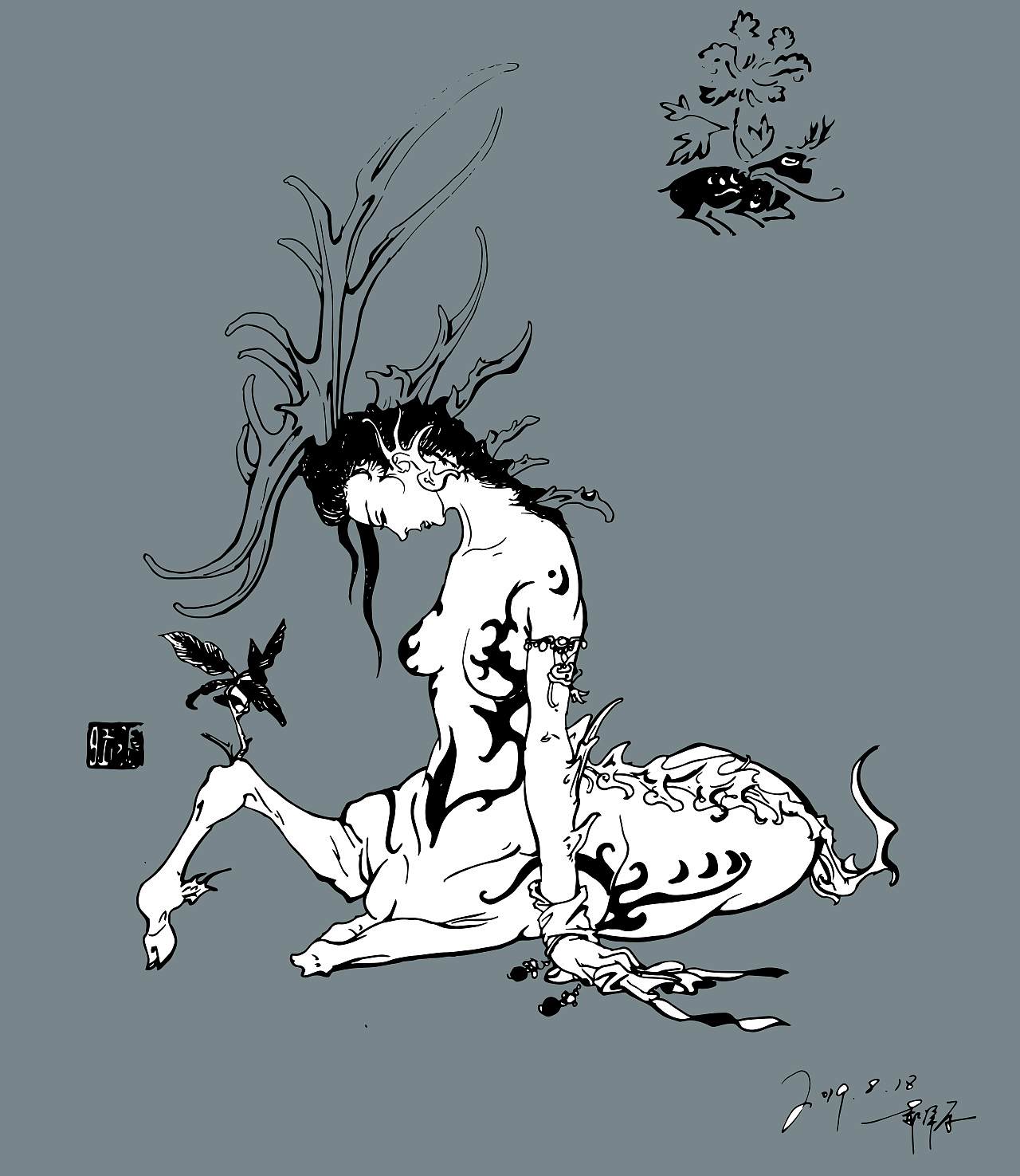 手绘（图ZMjEwMjA4NjQ0） - 艺术插画 - 站酷设计师蓝1753原创素材 - 站酷ZCOOL