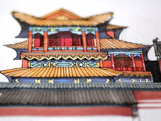 手绘拙作，宽恕我的平凡，我会继续努力。。。。。（个人主页-ZMjU3NDE5MTY=） - 建筑设计 - 站酷设计师亿万布衣科维奇原创素材 - 站酷ZCOOL