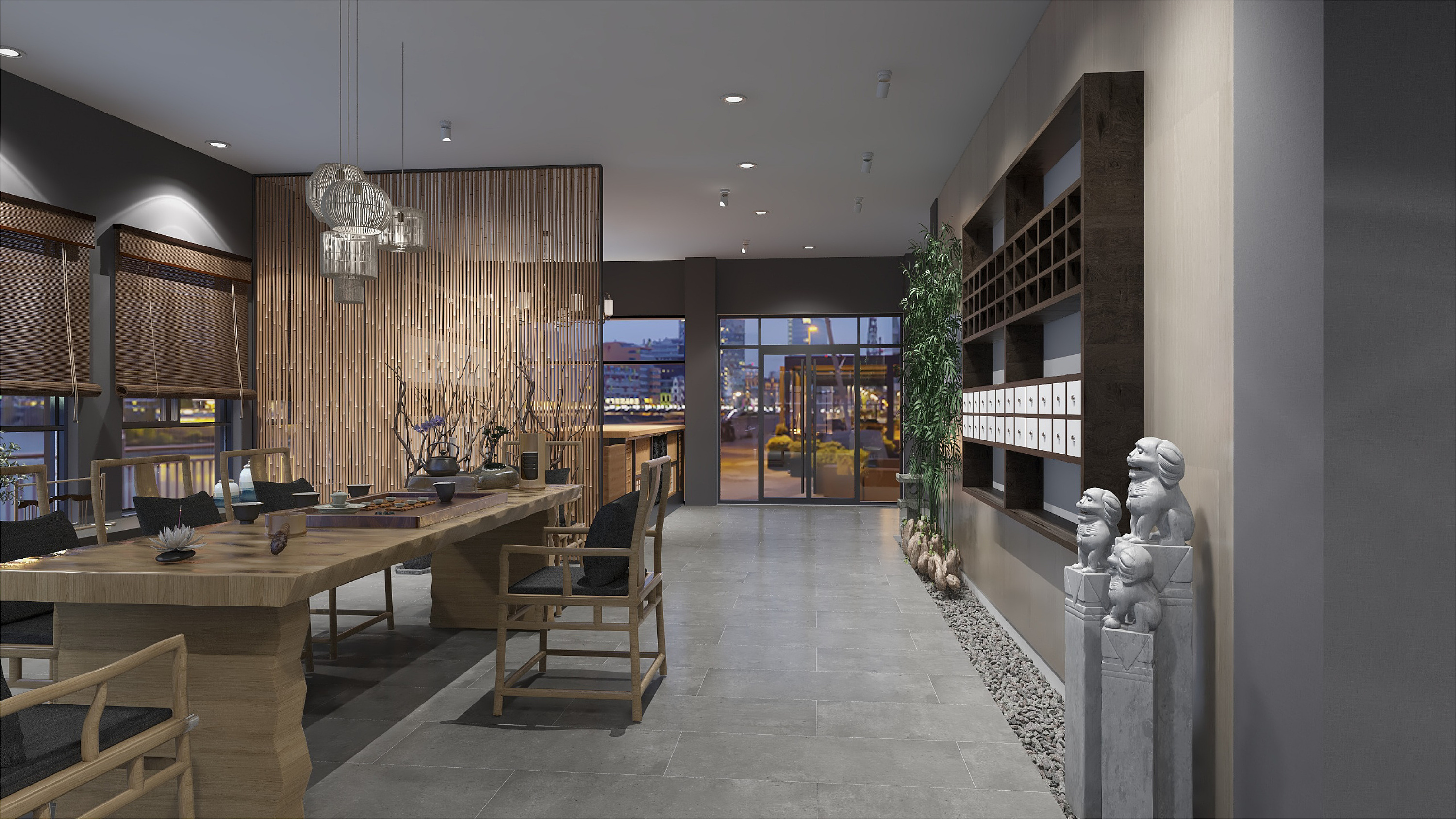 团山茶社 茶餐厅 阳光房公共读书角