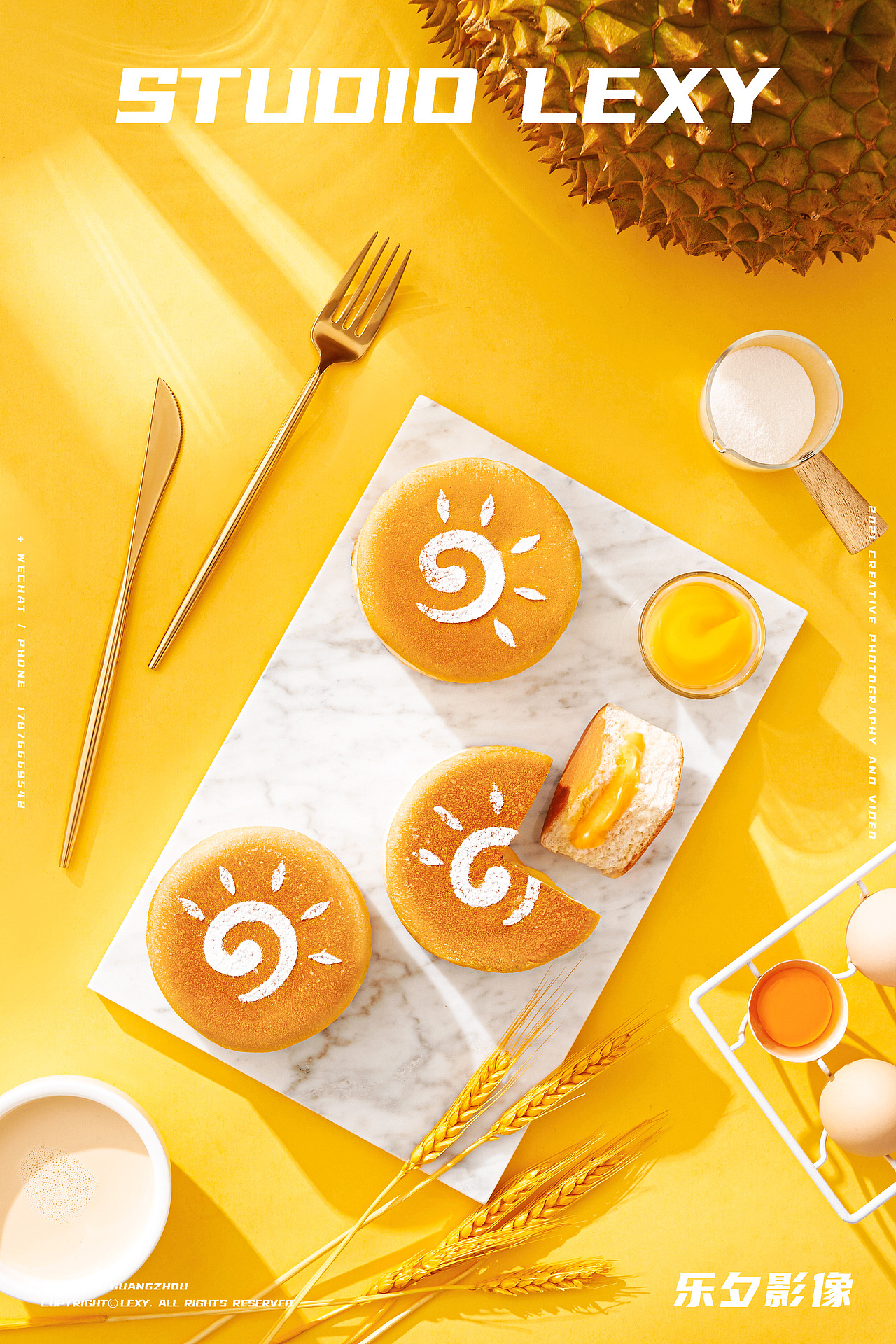 榴莲面包 #小吃零食美食摄影 | 榴莲西施 x 乐夕影像