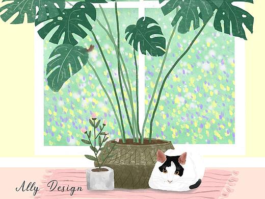 周日下午慵懶的貓咪（個(gè)人主頁(yè)-ZNDUyNzIyOTY=） - 兒童插畫 - 站酷設(shè)計(jì)師Z78184015原創(chuàng)素材 - 站酷ZCOOL