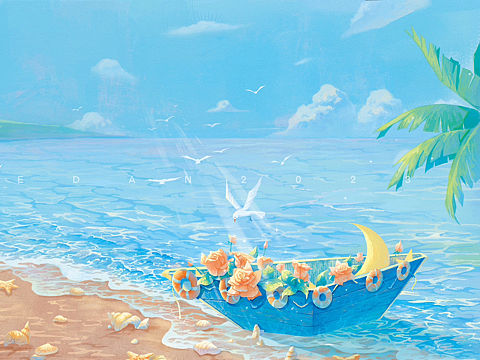 阳光下，鲜花里