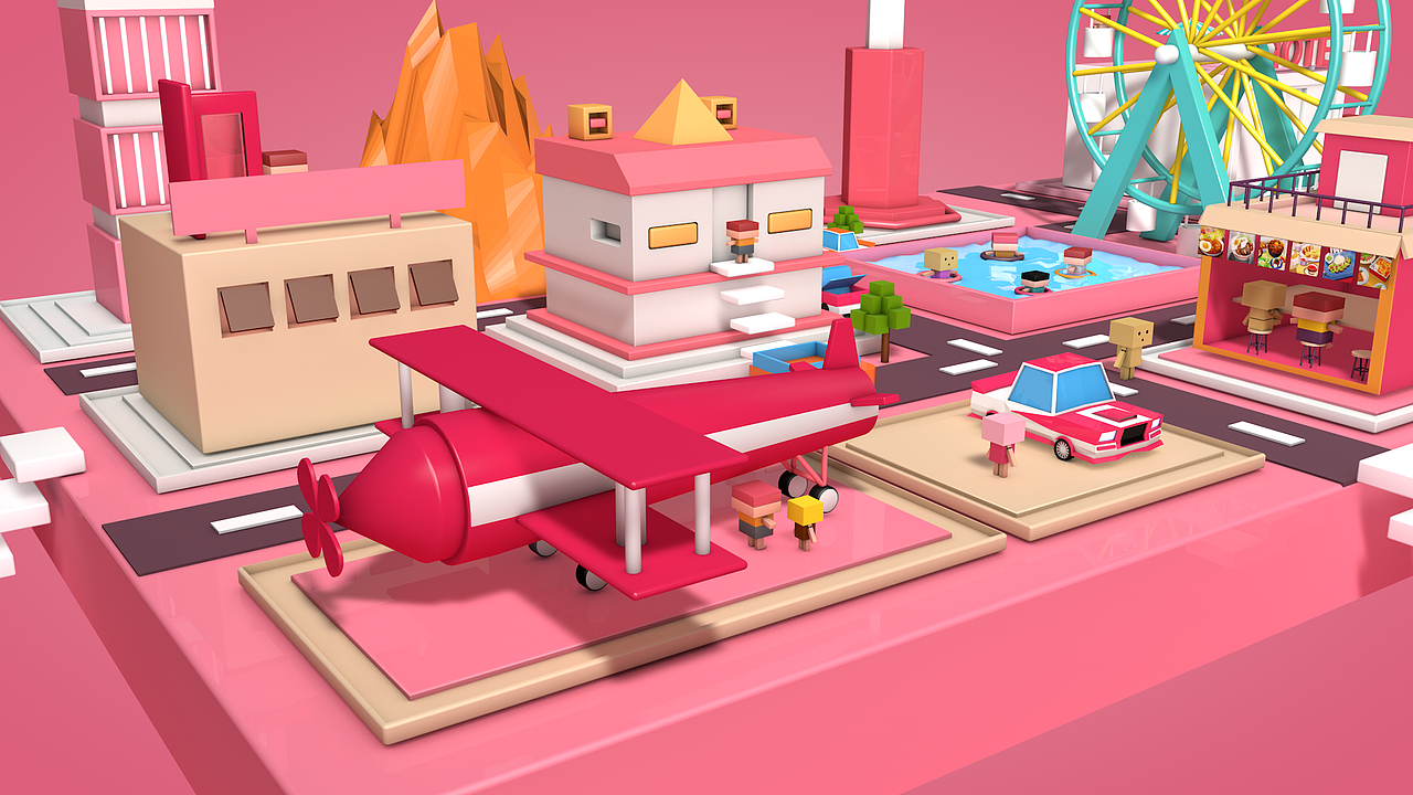 C4D城市场景单帧