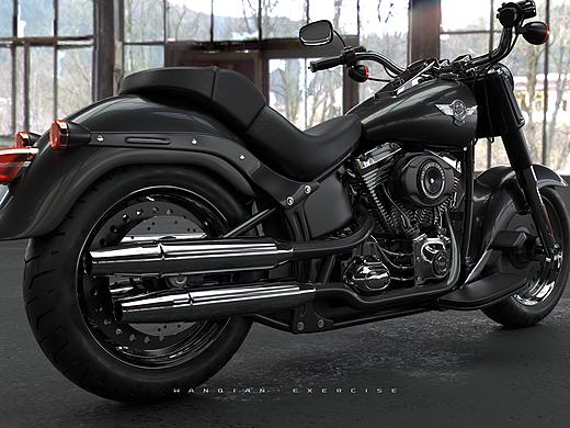 Blender Harley Fat Boy（个人主页-ZMzY0NDYyNjA=） - 机械/交通 - 站酷设计师望舒青年原创素材 - 站酷ZCOOL