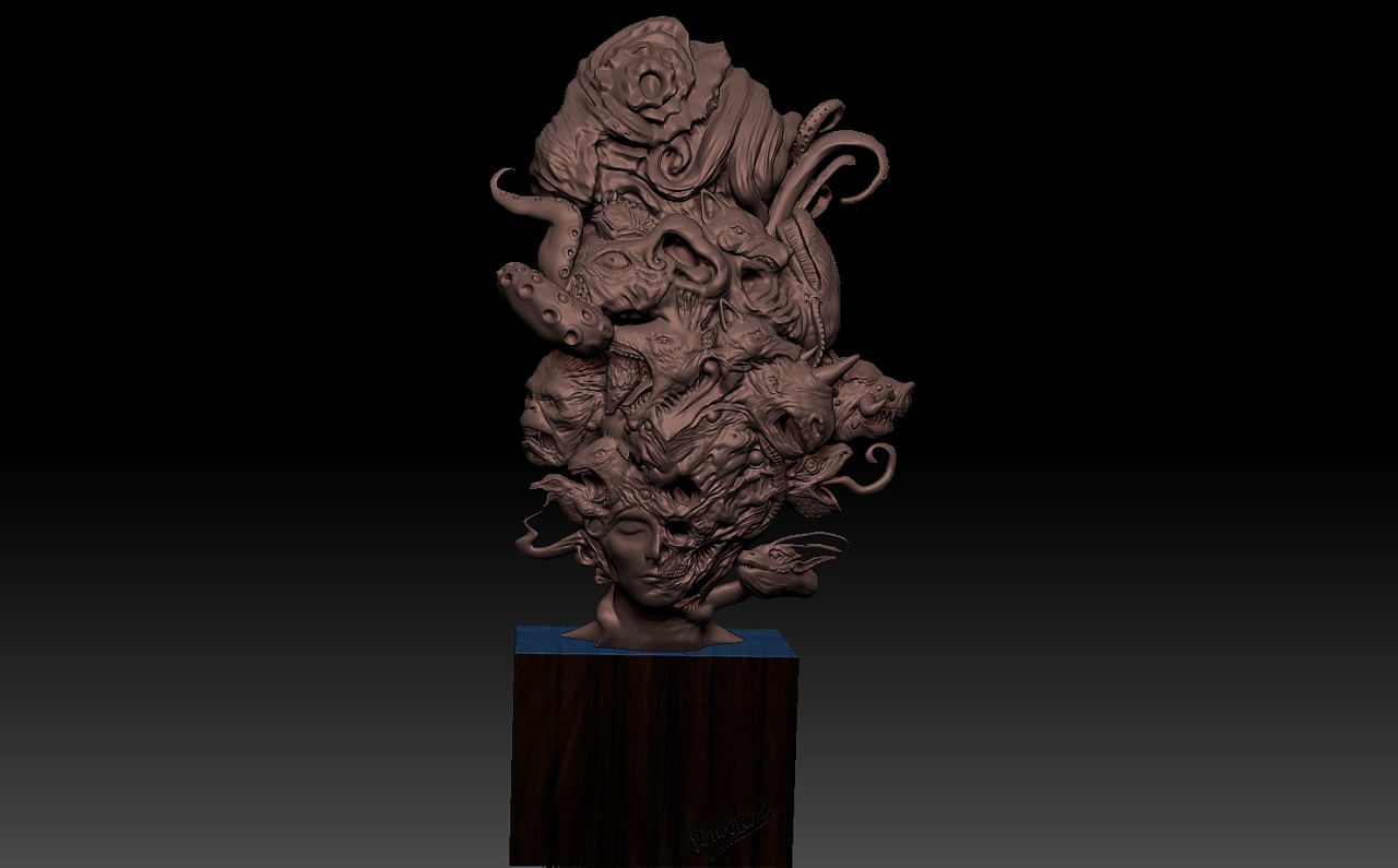 zbrush雕刻 众灵