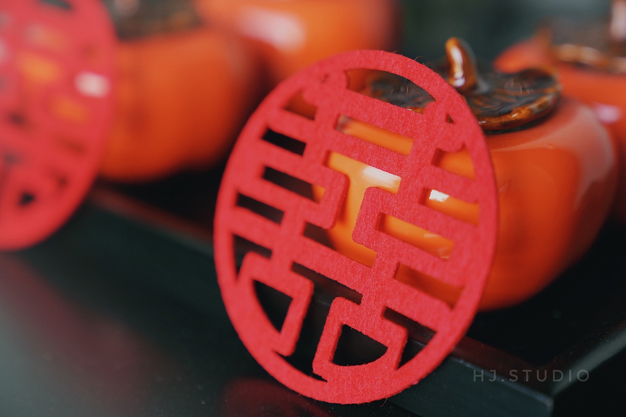 婚礼用品早生贵子双喜拍摄