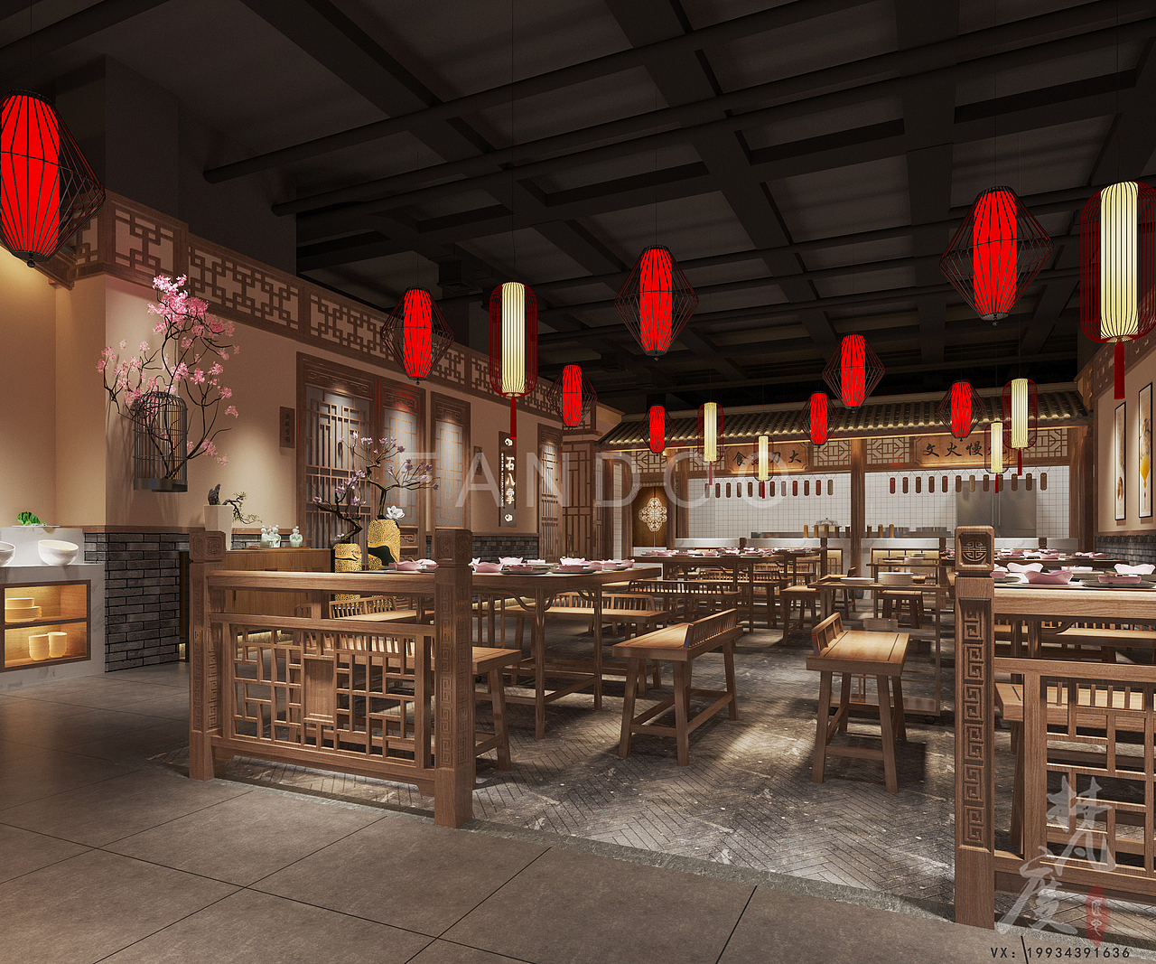 舒家大院老火锅/火锅餐饮设计/餐饮案例效果图 · 梵度