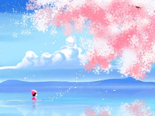 手繪-唯美櫻花天空之境（練習(xí)臨?。▊€(gè)人主頁(yè)-ZMzI0MTM3ODA=） - 創(chuàng)作習(xí)作 - 站酷設(shè)計(jì)師永不止步的攀登者原創(chuàng)素材 - 站酷ZCOOL