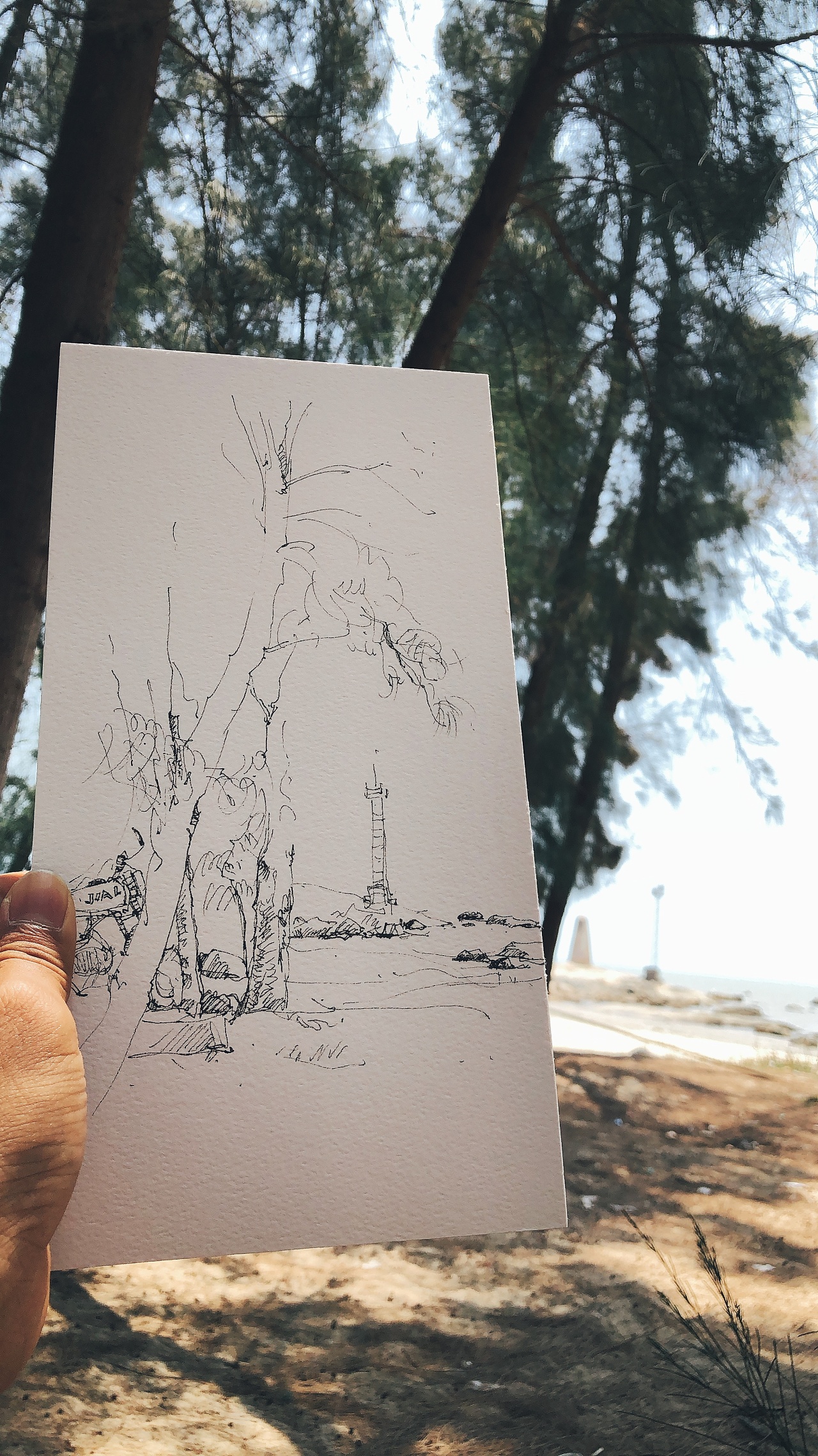 海边写生,钢笔淡彩～|纯艺术|绘画|多么水彩 - 原创作品 - 站酷 (zcoo