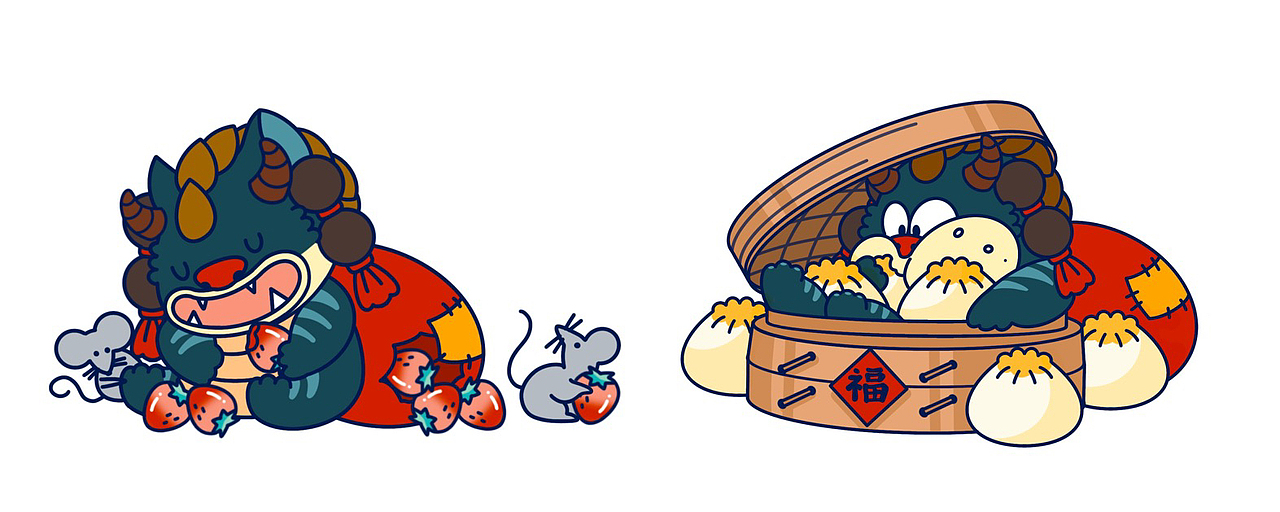 神兽村饕餮貔貅ip 设计