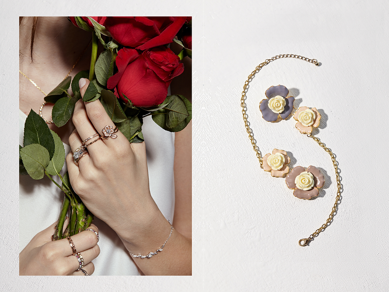 饰品珠宝/时尚首饰模特摄影 玫瑰印记 |小象摄影