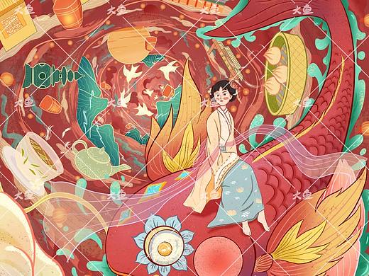 文创城市插画--杭州篇