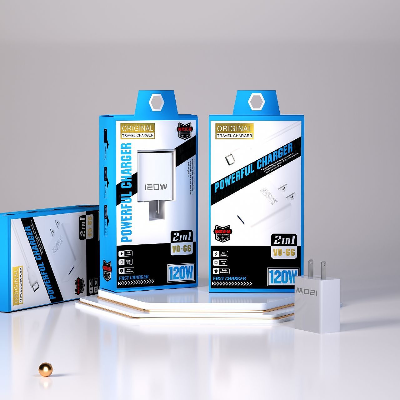 3C 充电器包装设计