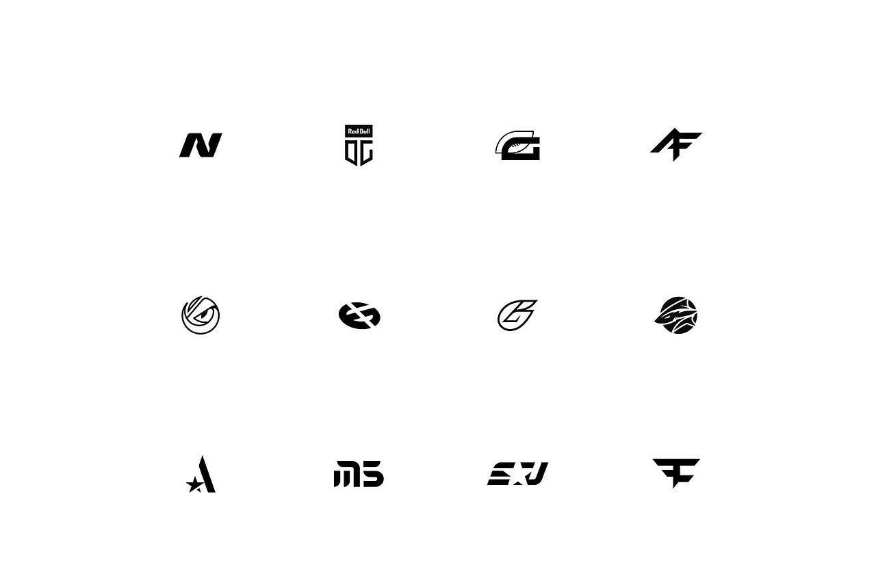 Reimagination of esports team logos