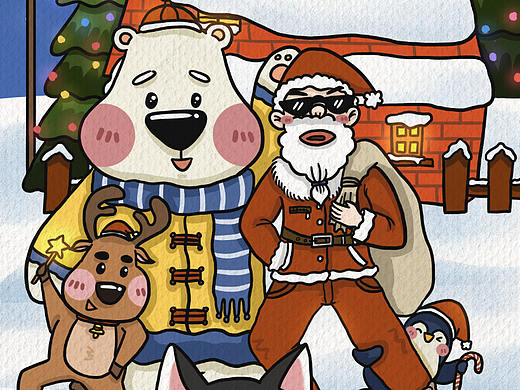 圣诞主题插画练习