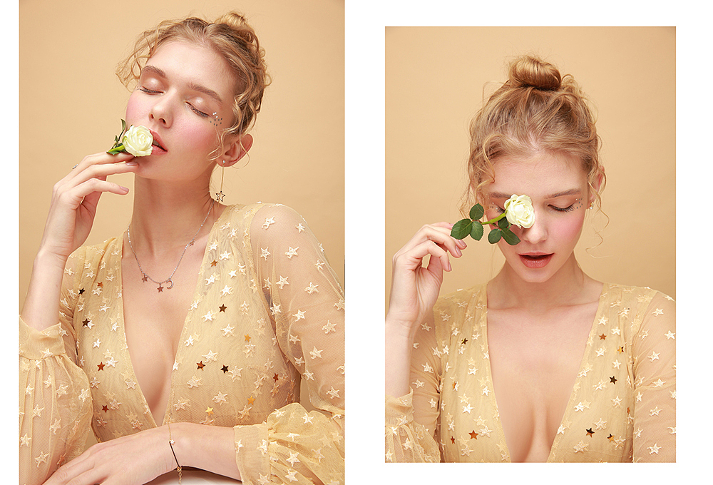 首饰耳环项链饰品模特拍摄外模