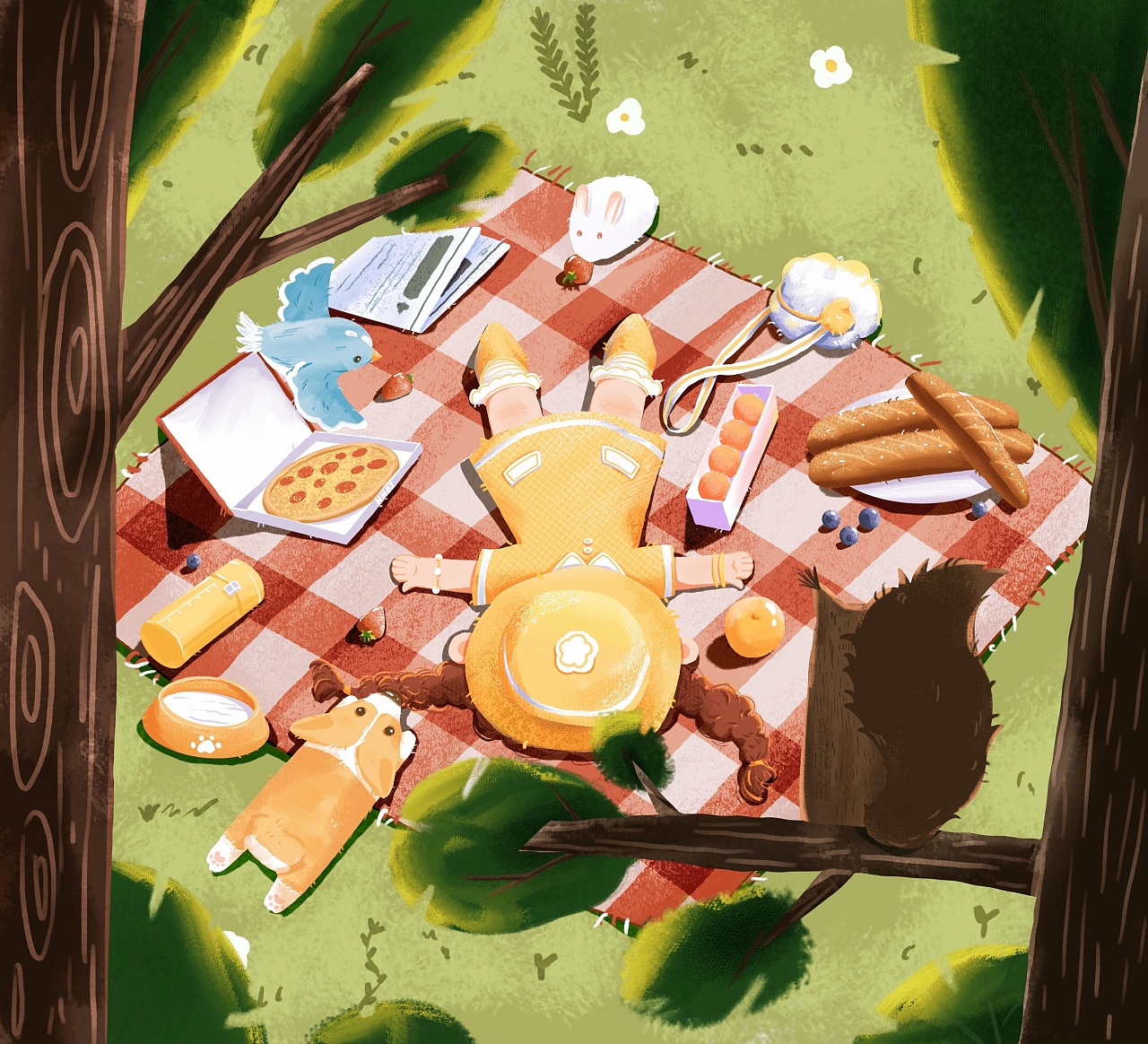 野餐party|插画|插画习作|葱头儿 - 原创作品 - 站酷 (ZCOOL)