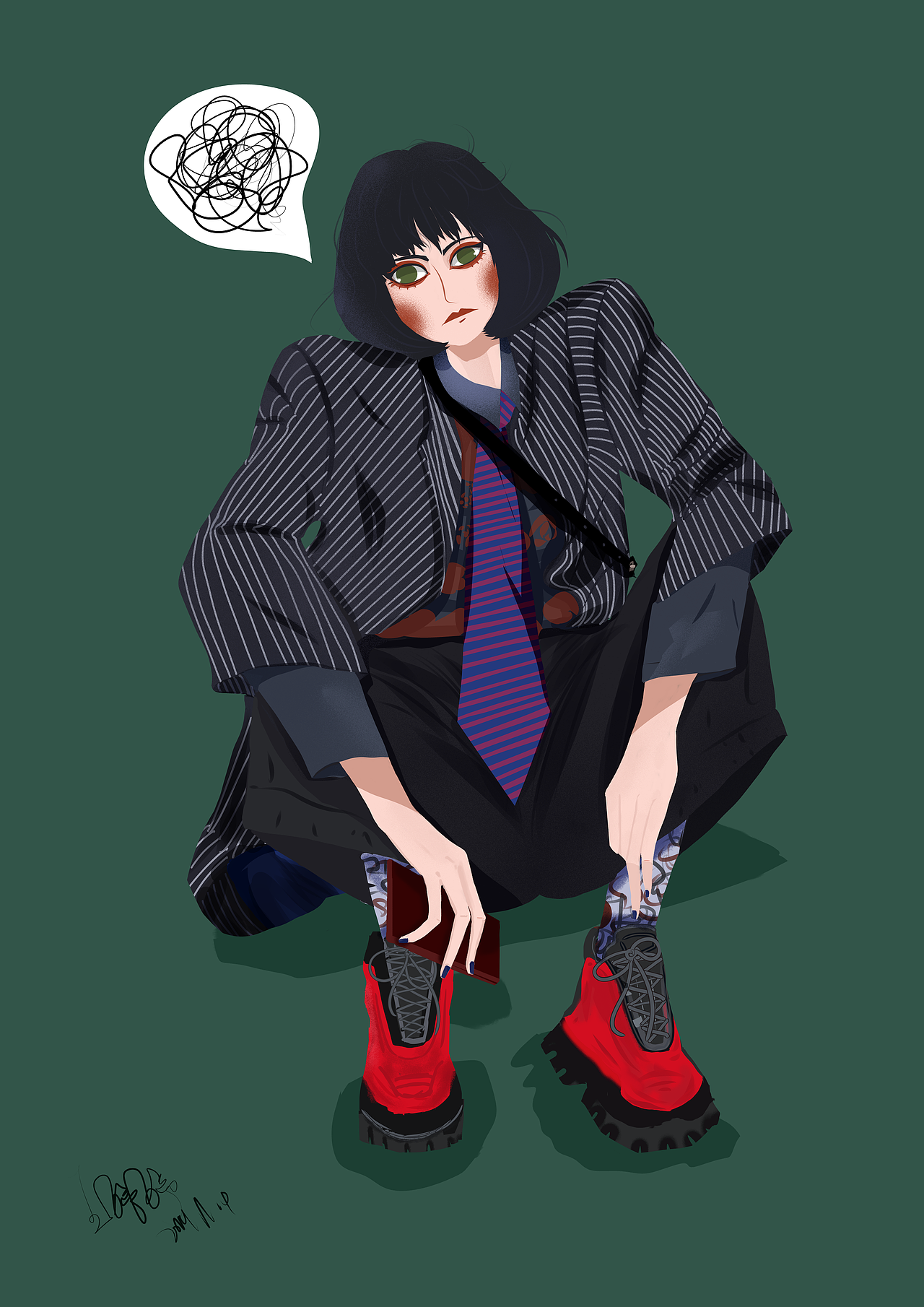 照片临摹（图ZMTg1MDc0MTA0） - 创作习作 - 站酷设计师别理这个双马尾原创素材 - 站酷ZCOOL