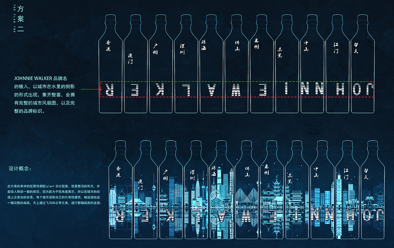 JOHNNIE WALKER尊尼获加 X 大湾区 蓝牌威士忌插画设计（图ZMTg3NjQ3OTU2） - 包装 - 站酷设计师李耀辉TONG原创素材 - 站酷ZCOOL