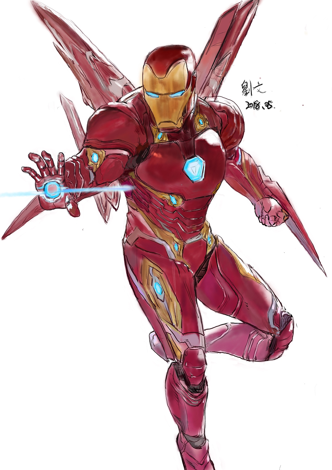 美国队长x钢铁侠|动漫|单幅漫画|刘文_临摹作品-站酷zcool