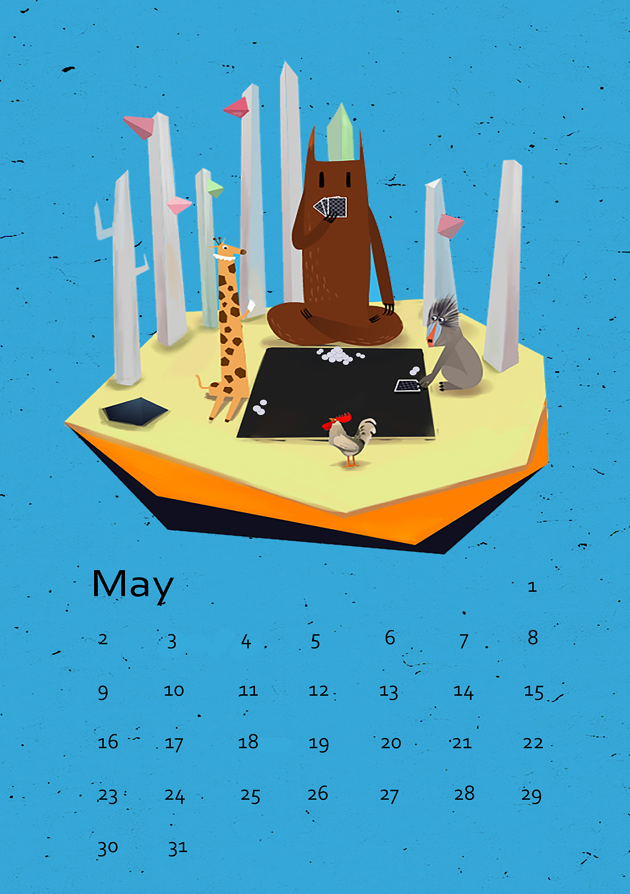 小怪插话日历台历（图ZNTAxODQ0MjQ=） - 商业插画 - 站酷设计师MISSAMAZING原创素材 - 站酷ZCOOL