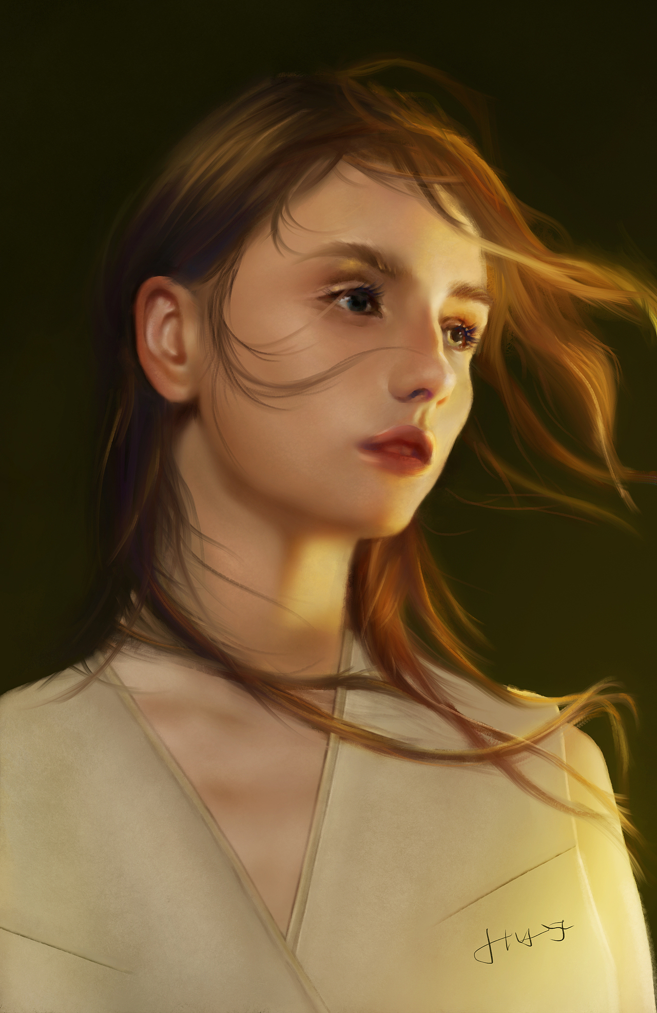 寫實人像（圖ZMjIxNDg0NDQw） - 藝術(shù)插畫 - 站酷設(shè)計師張小為Vinnie原創(chuàng)素材 - 站酷ZCOOL