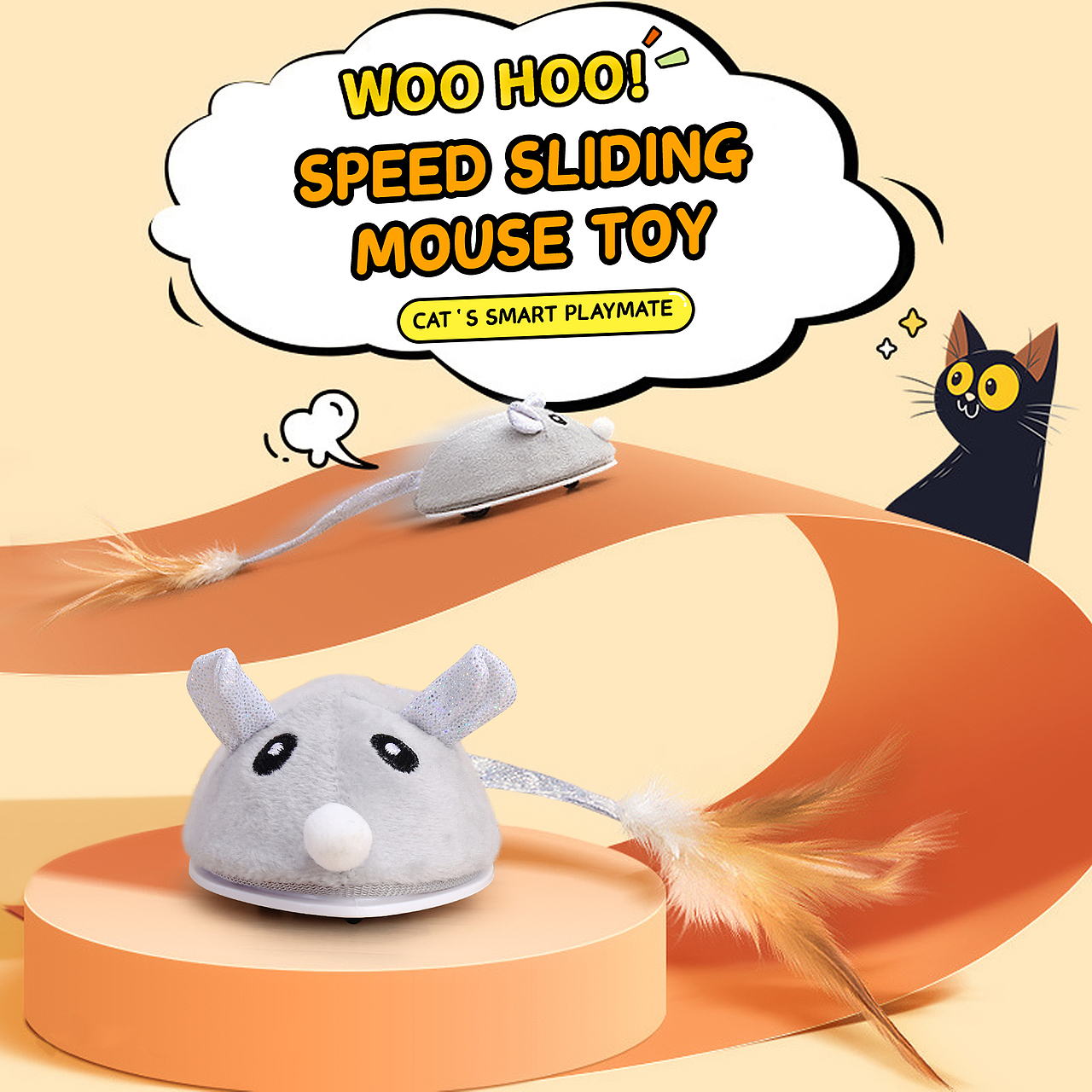 亚马逊-仿真老鼠玩具猫咪玩具亚马逊产品主图