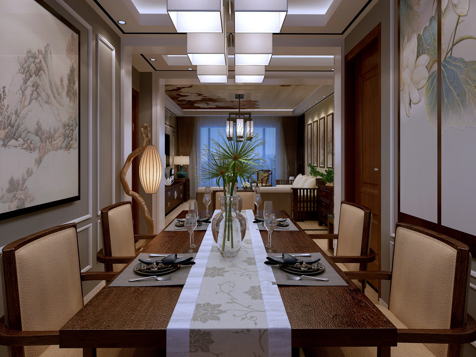 新中式客餐厅练习