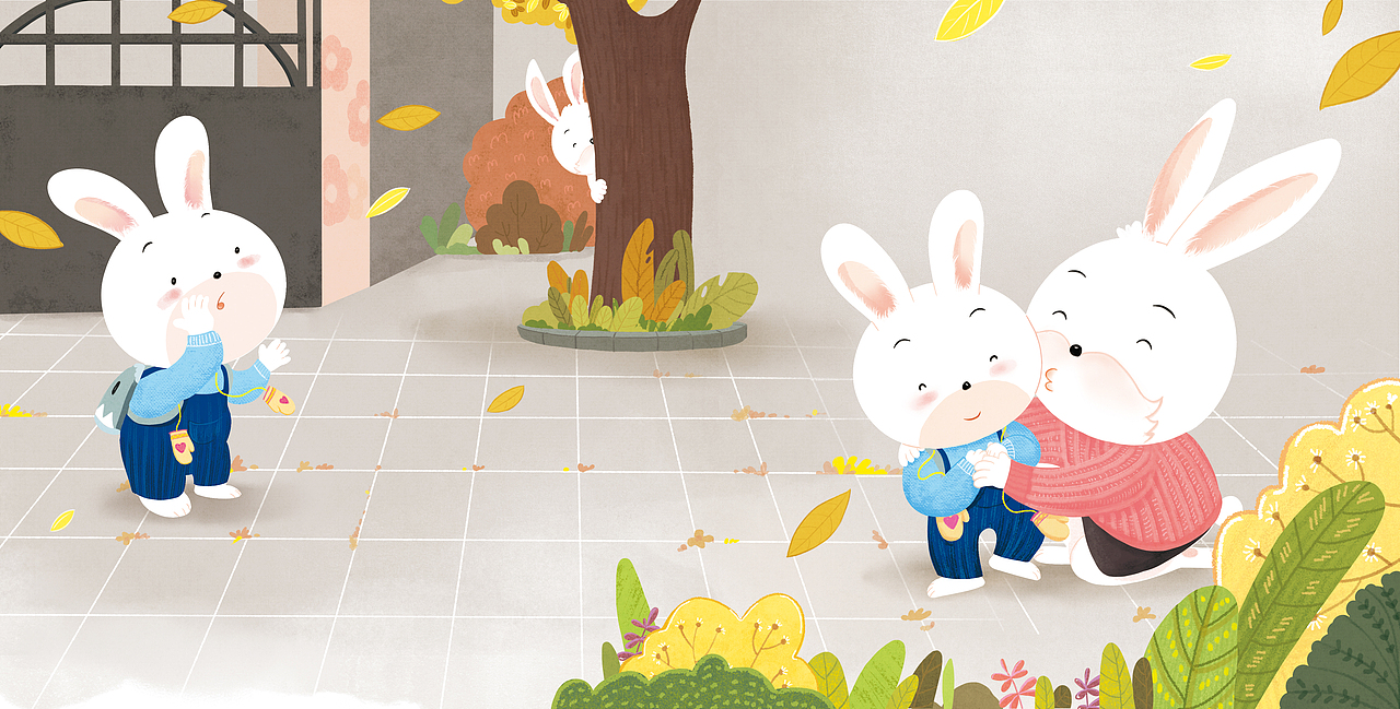 《妈妈藏在我身上》（图ZMjQ0MzMyOTYw） - 儿童插画 - 站酷设计师狗儿婉儿原创素材 - 站酷ZCOOL