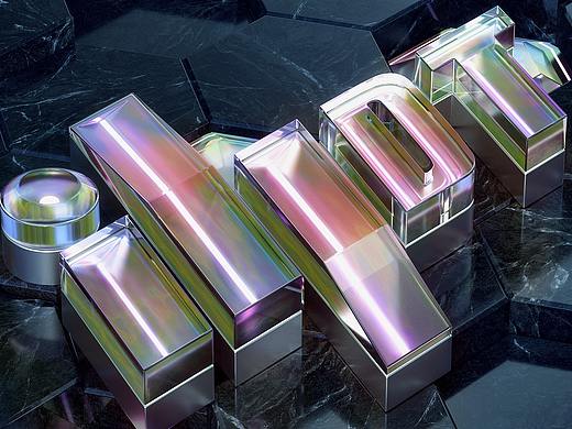 一组基于IHDT Logo的C4D R19 ProRender渲染