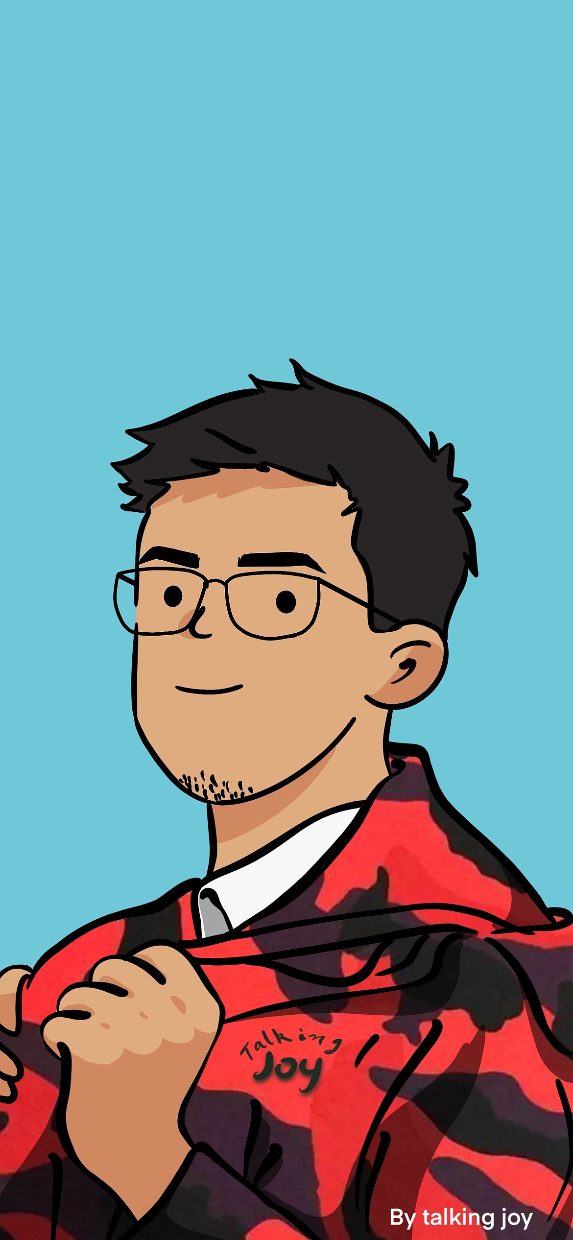 自拍简笔画系列